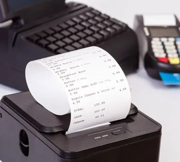 Barcode receipt printer used with AxoOne POS software in Jeddah