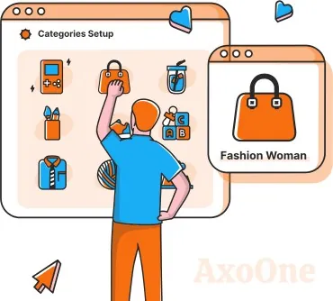 E-commerce development company in Riyadh – category setup illustration